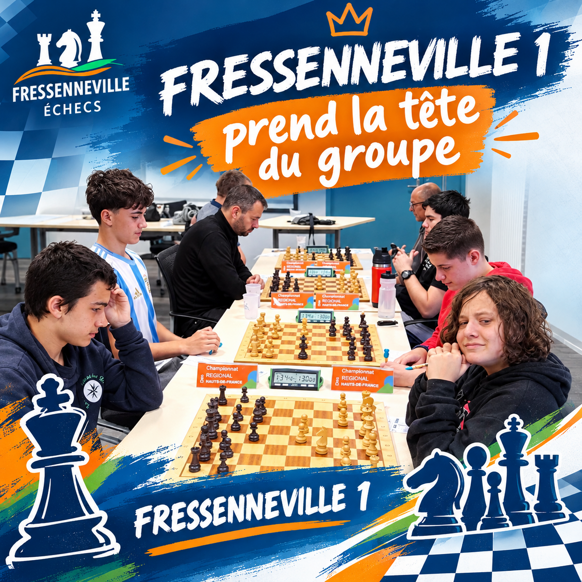 Les 2 équipes du Vimeu Chess Club dans un duel fratricide lors de la première ronde